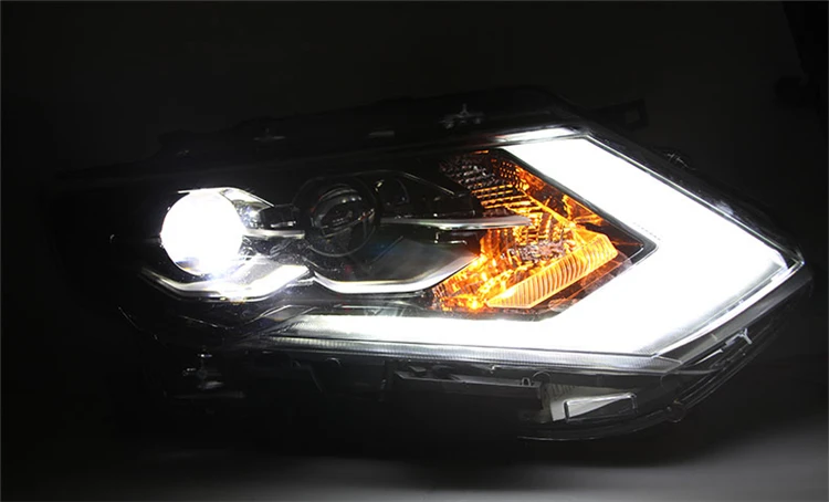 Автомобильный стильный светодиодный головной фонарь для Nissan X-Trail светодиодный фонарь для Rogue drl H7 hid Bi-Xenon объектив angel eye ближнего света