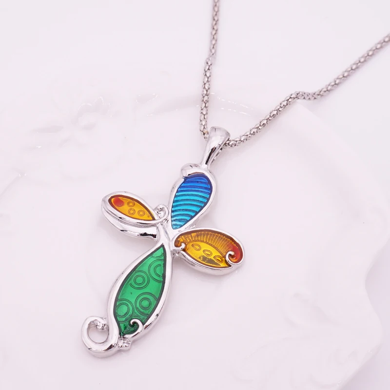 Турецкая эмалированная крестообразная набор украшений для женщин Винтажная