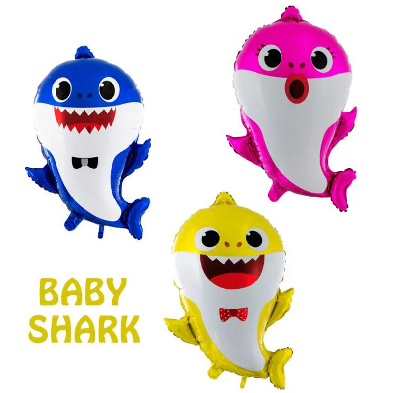 AVEBIEN 26''Baby Shark алюминий воздушный шар для Бэйби Шауэр плёнки милый мультфильм