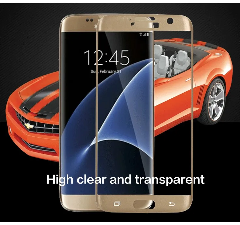 Экран печать 5.5for samsung Galaxy S7 край закаленное Стекло пленка Экран протектор для samsung Galaxy S7 край S7edge чехол для телефона