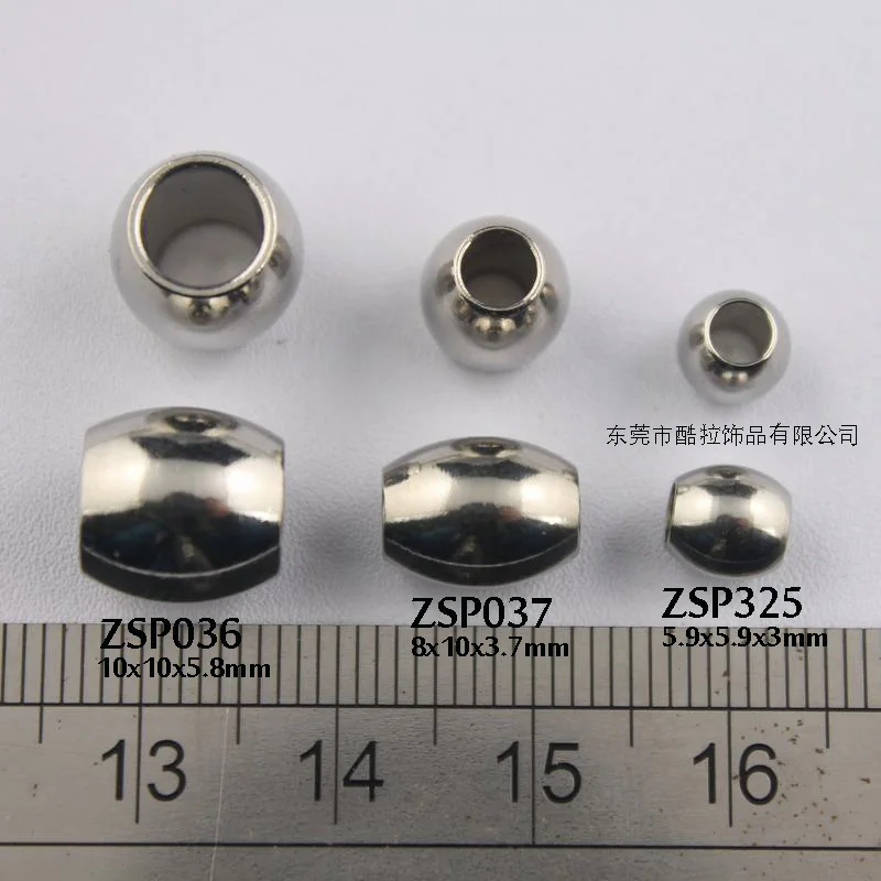 6x3mm/8x3.7mm/10x6mm smooth oval stainless steel beads ball jewelry DIY parts accessories 500pcs ZSP036-ZSP037-ZSP325