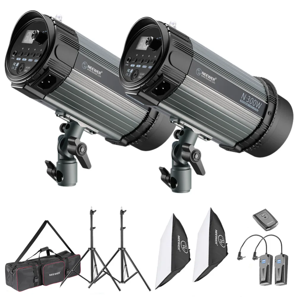 Neewer фотостудия стробоскоп светильник вспышки и софтбокс ing Kit|Фотографическое