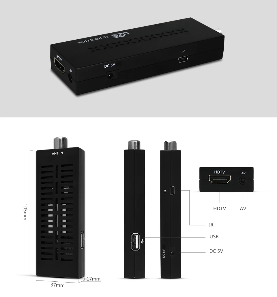USB2.0 DVB-T2 ресивер DVB T2 ТВ тюнер коробка Full-HD 1080P цифровой телевизионный ресивер Поддержка MPEG4 Встроенный Русский Руководство