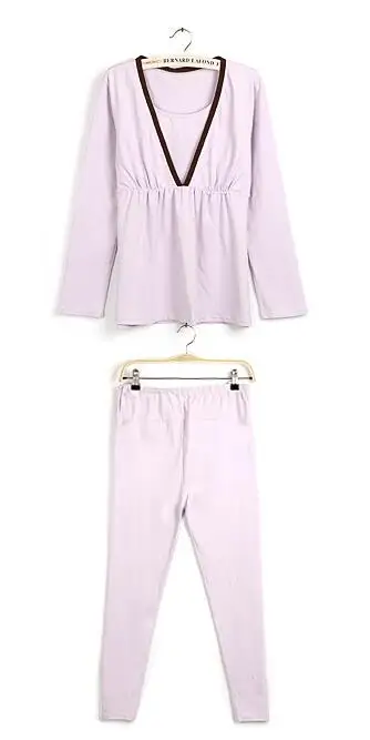 

Pajamas for Pregnant Women 2017 Pregnancy Breast Feeding Clothes Sets Cotton Soft Pajamas Nursing Clothes Suit Sleepwear Nursing