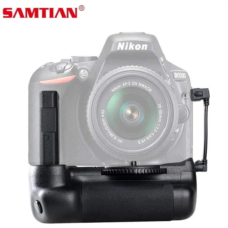 SAMTIAN вертикальный держатель для аккумулятора Nikon D5500 D5600 батарея камеры DSLR ручка