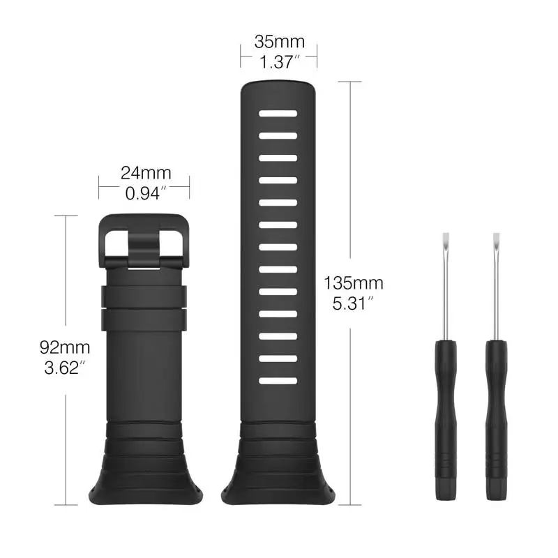 YOOSIDE Classic Replacement TPU Waterproof Sport Soft Wrist Band Strap for Suunto Core Smart Watch Wristband | Электроника