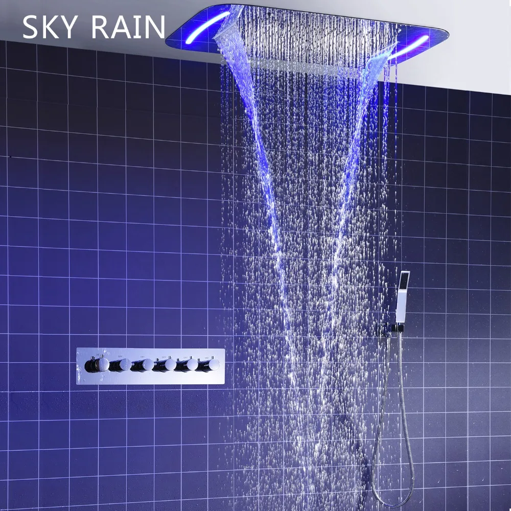 Аксессуары для ванной комнаты термостатическая Душевая система роскошный спа