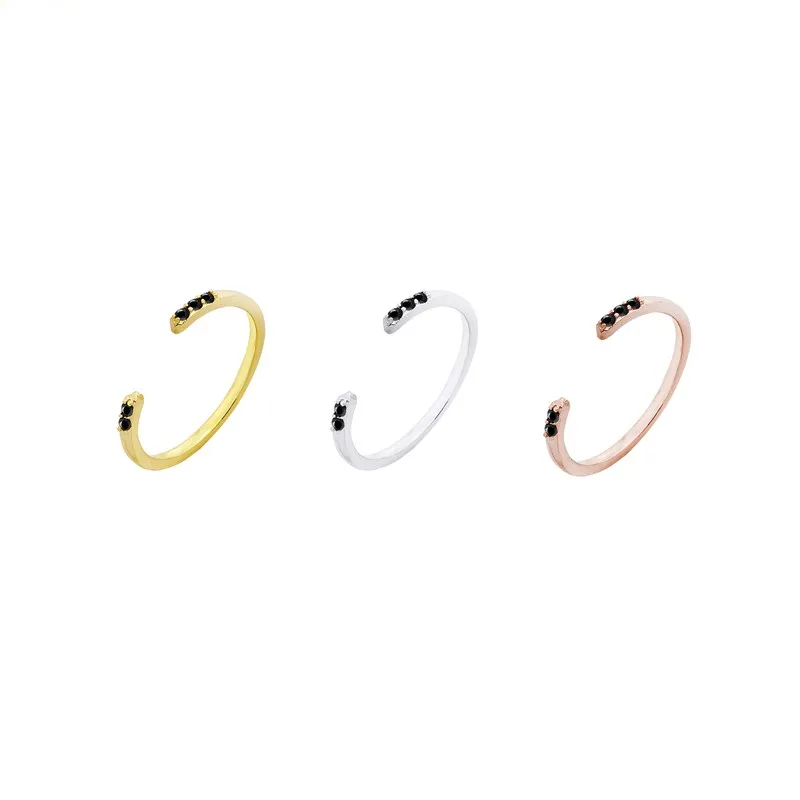 Женское и мужское кольцо с фианитом розовое золото|Кольца| |