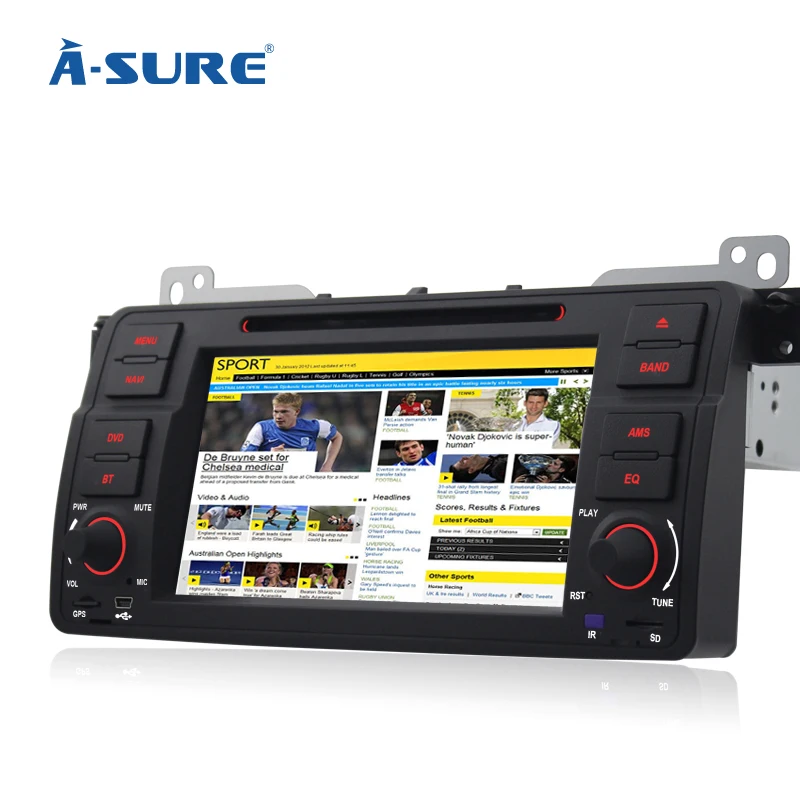 A-Sure SAT NAV Auto Radio Navigation DVD GPS For BMW 3 Series E46 318 320d 325 Rover 75 MG ZT In-Car Stereo BT | Автомобили и