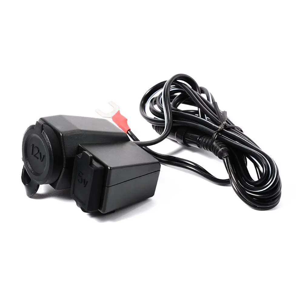 Прикуриватель для мотоциклов 2.1A USB Зарядное устройство Водонепроницаемый пылезащитный 12 V-24 V 2.1A USB Мощность розетка адаптер для iPhone gps