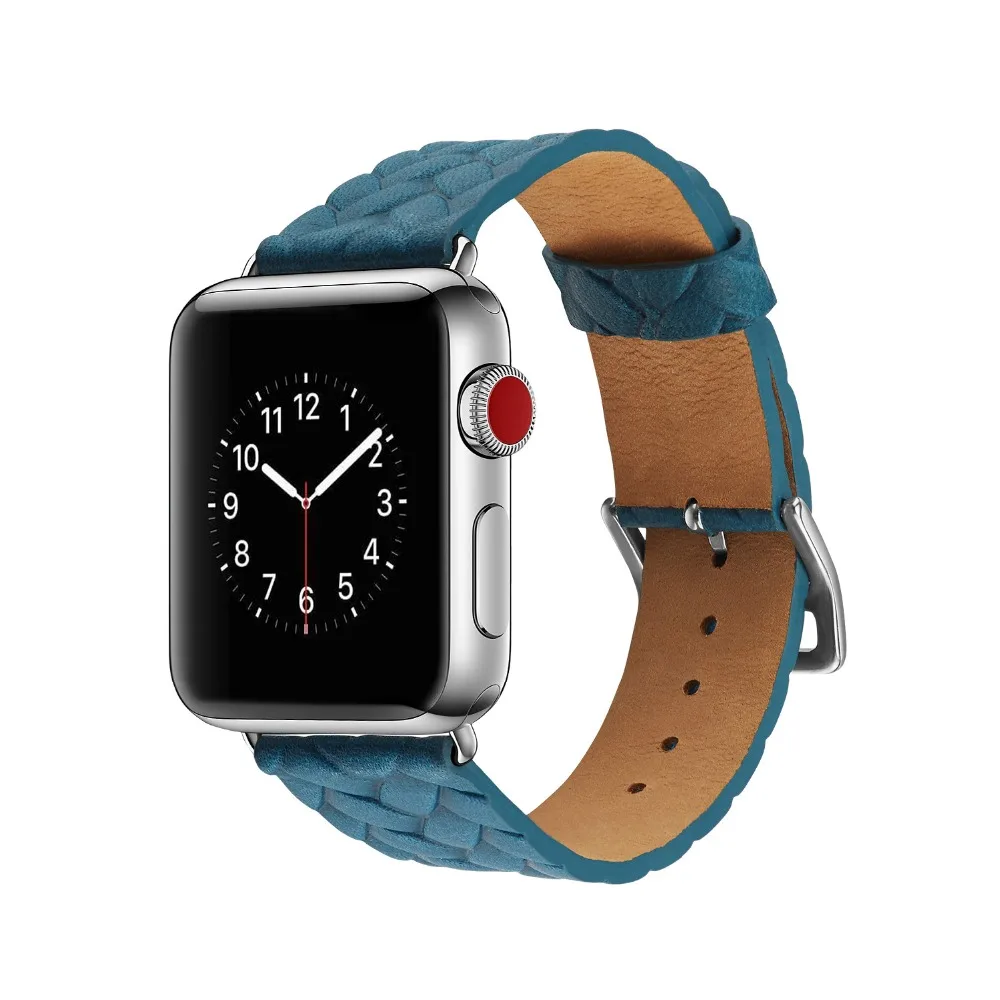 Ремешок для часов из натуральной кожи Apple Watch 38 мм 42 Серия 1 2 3 4 кожаный ремешок iWatch