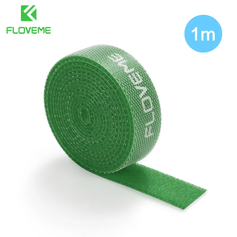 Green 1m FLOVEME кабельный менеджмент организатор провода шнур клип протектор USB кабель управление держатель кабеля для айфун тип - Цвет: Green 1m