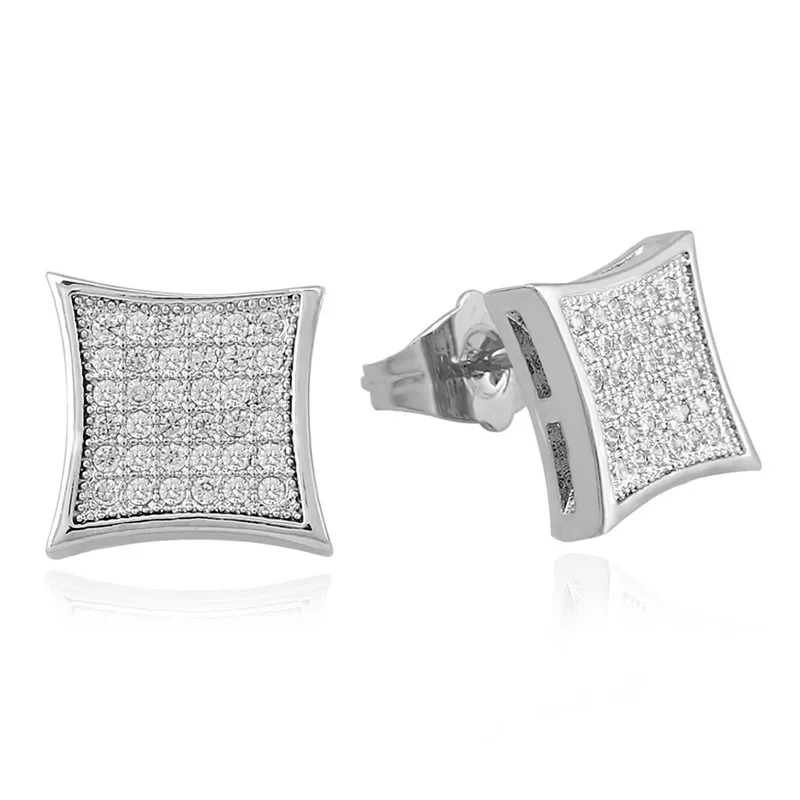 Серьги-гвоздики в стиле хип-хоп с микрозакрепкой | Украшения и аксессуары