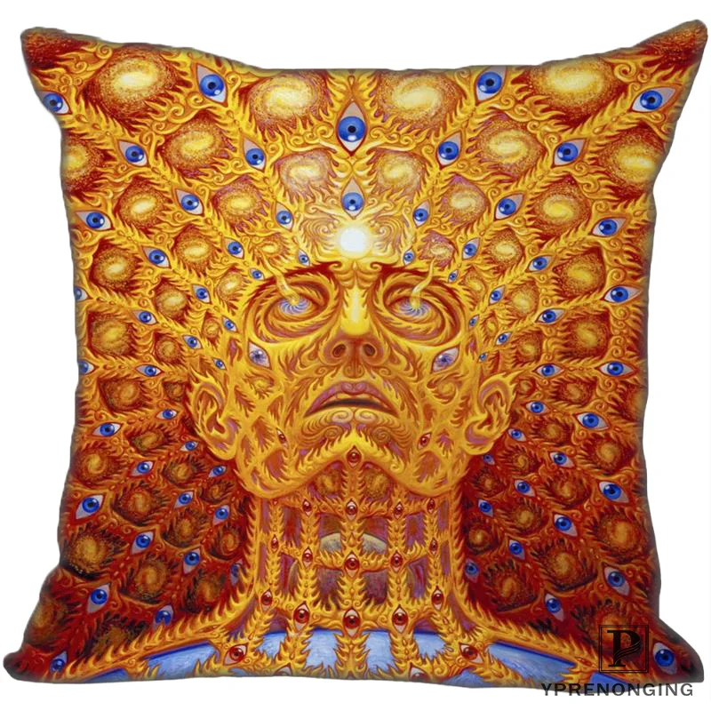 Лучшая Заказная Alex_Grey Artists (1) Наволочка на подушку спальня квадратная молнии (с
