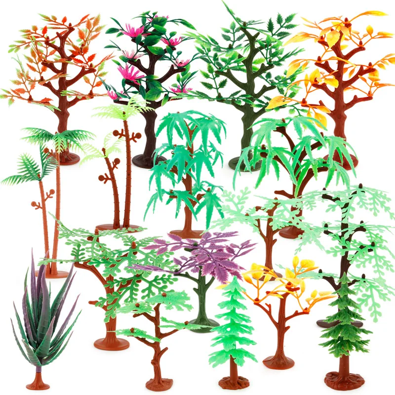 Разнообразие небольших пластиковое дерево растительных моделей можно сочетать