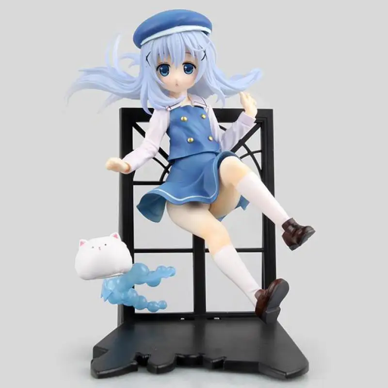 Chino Kafuu Coniglio Casa Giapponese аниме фигурка ПВХ Модель Коллекция экшн и игрушка Per Il Natale/Regalo