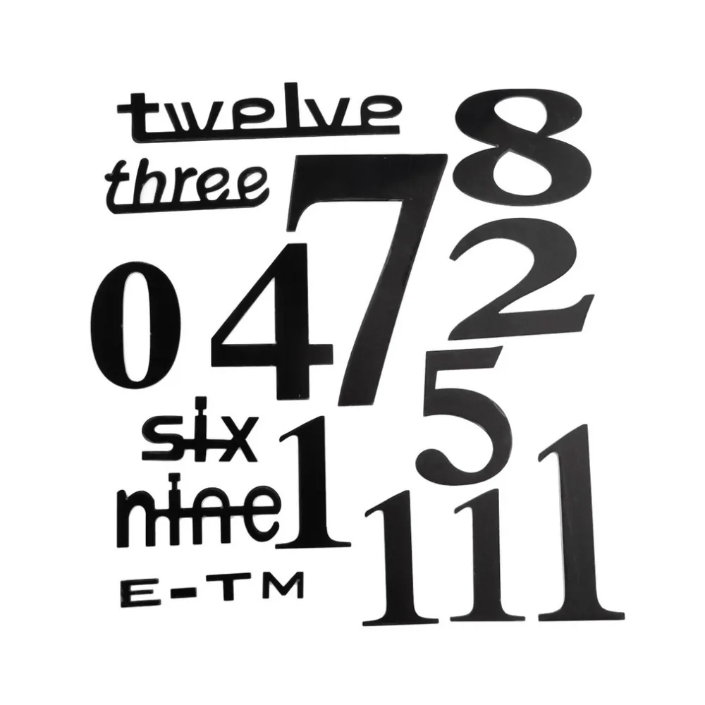 1 шт. украшение дома Большие зеркальные настенные часы современный дизайн 3D