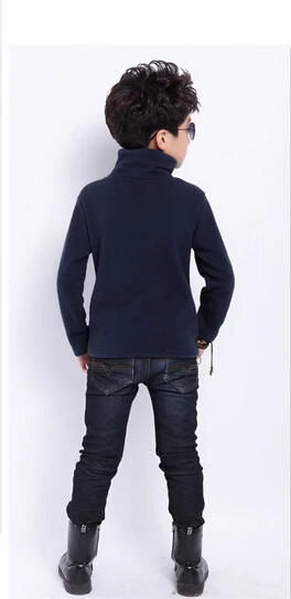 Дети дна рубашки плюс толстый бархат хлопок кашемир не инвертируется высоким