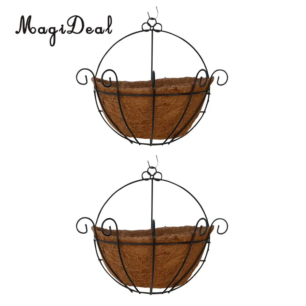 2шт кокосовый полукруглый цветочный горшок Висячие горшки окно декоративный