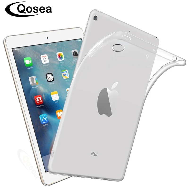 Чехол Qosea для Apple iPad Mini 5 7 9 прозрачный тонкий силиконовый Ультратонкий Мягкий