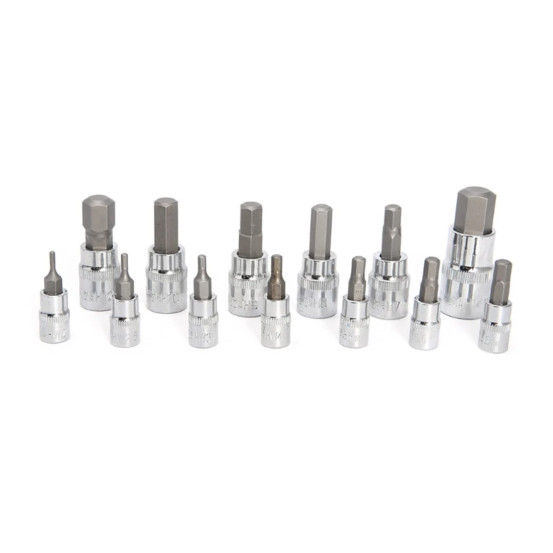 

13Pcs/set Metric Allen Hex Ratchet Wrench 1/4