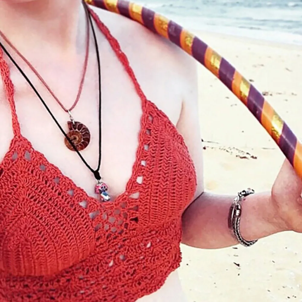 Ruoru Новый укороченный топ сексуальный женский летний вязаный крючком пляжный