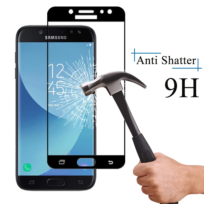 Полное покрытие защитное стекло для Samsung galaxy j5 2017 защита экрана закаленное j 5 5j