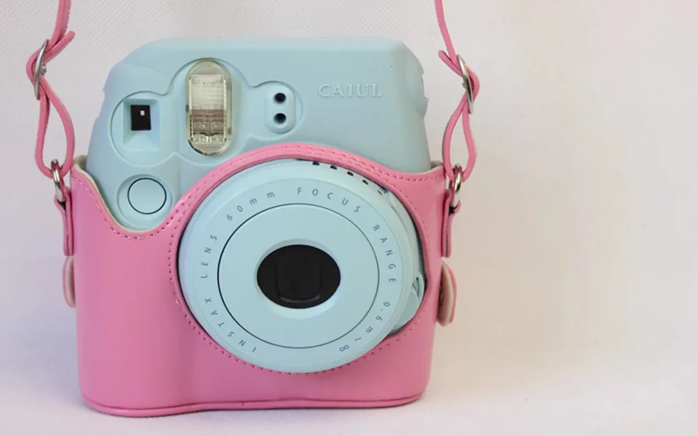 Кожа Камера ремень сумка чехол Чехол протектор для Polaroid фото Fuji Fujifilm Instax Mini 8