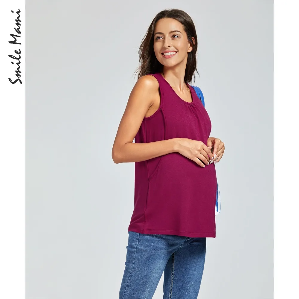 MOMANDA летние женские майки тонкие топы для беременных и кормящих женщин | Мать