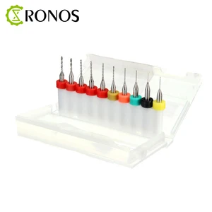 Набор мини-сверл для гравировки печатных плат, 10 шт.компл., 0,1-2,0 мм