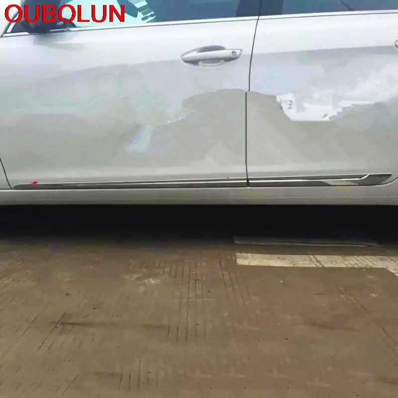 OUBOLUN ABS Chrome для PEUGEOT 308 хэтчбек 2014 2015 2016 внешний корпус дверь боковая форма
