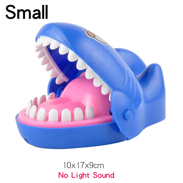 Small shark No light Дети Большой крокодил, акула рот дантиста кусает за палец игра Новинка шутки дети мультфильм пиратский баррель семья трюк забавная игра - Цвет: Small shark No light