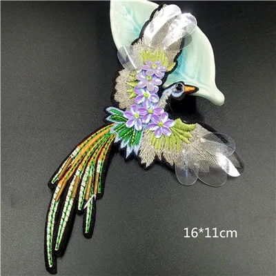A 3D ручной работы Rhineston бисером нашивки птицы петух пришить нашивка на одежду с блестками бисером аппликация Прохладный патч - Цвет: A