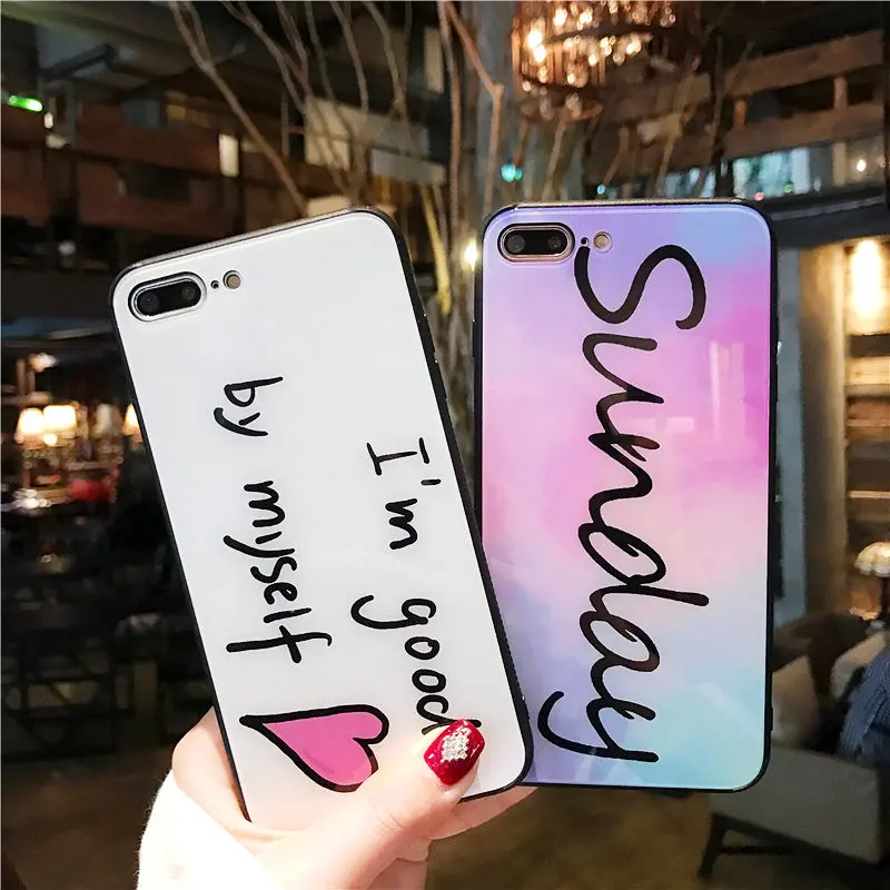 Модная чехол для телефона Apple iPhone x 7 8 плюс 6s 6 Plus воскресенье Я хорошие слова