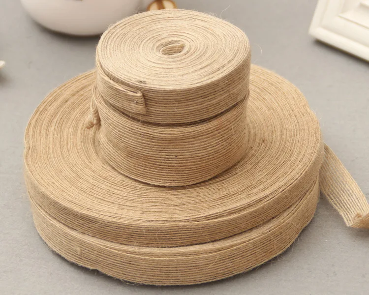 6/10/15/20/25/30/38 мм джутовая Мешковина ленты DIY ручной работы ремесла гессенской шпагат веревочные шнуры в деревенском стиле Одежда для свадьбы, дня рождения украшения