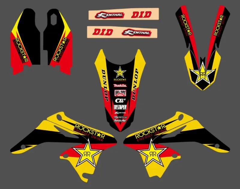 Мотоциклетные команда графика фоны наклейки Наборы для Suzuki RMZ250 РМЗ 250 RM-Z 250 2010