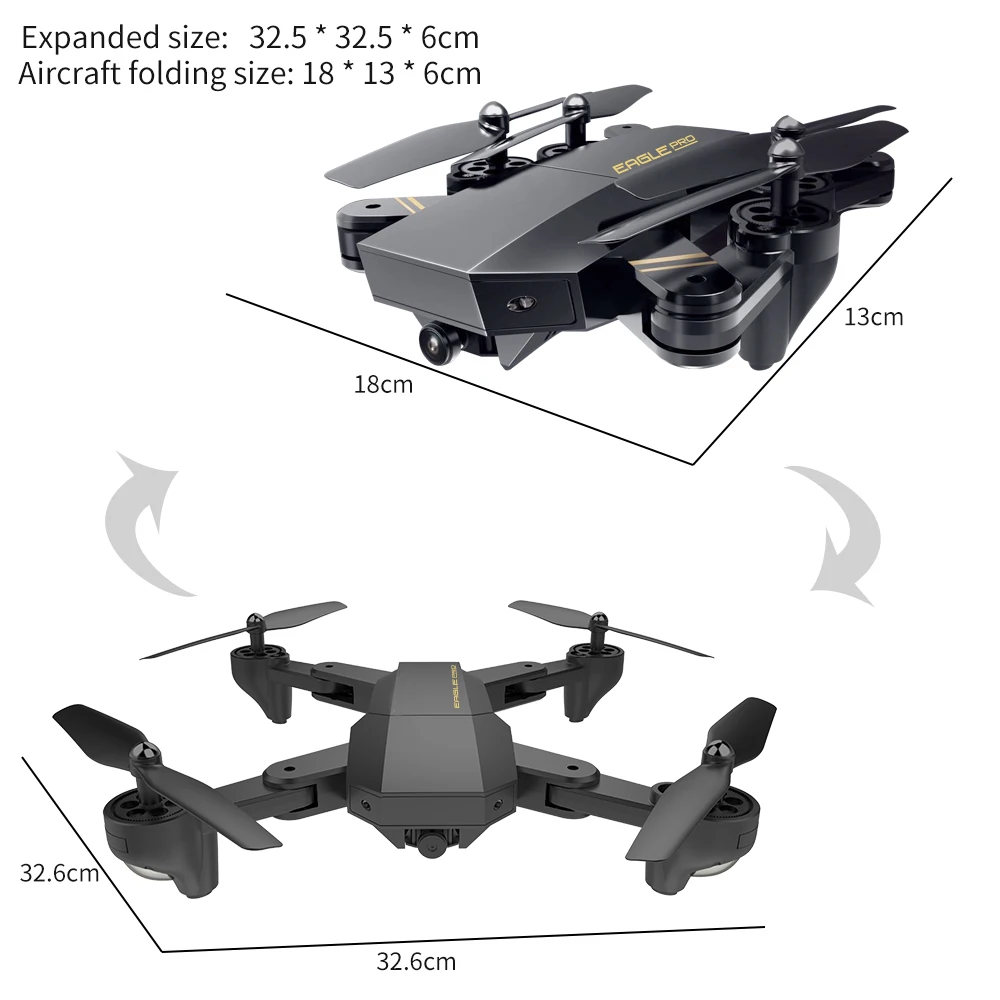 Складной мини Дрон SMRC S9 с Wi Fi FPV 2 мегапиксельная HD камера Квадрокоптер режим