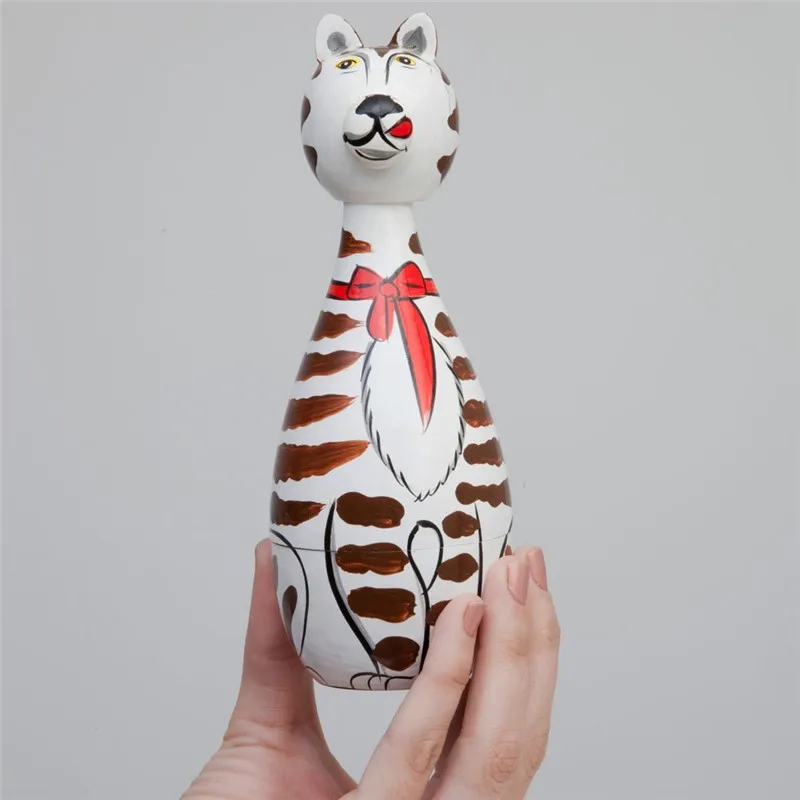 1 Набор = 5 шт. русская кукла ручной работы &quotКлео и друзья&quot Матрешка кошки