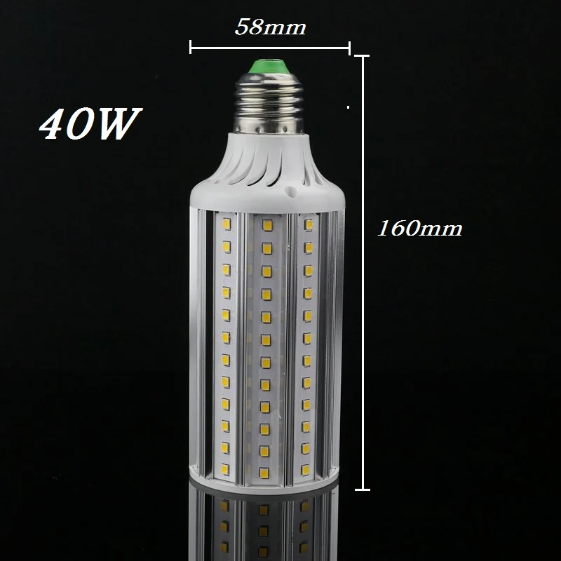 Высокая мощность 110 В 220 Светодиодная лампа E27 40 Вт кукурузная точечная SMD2835 lamparas