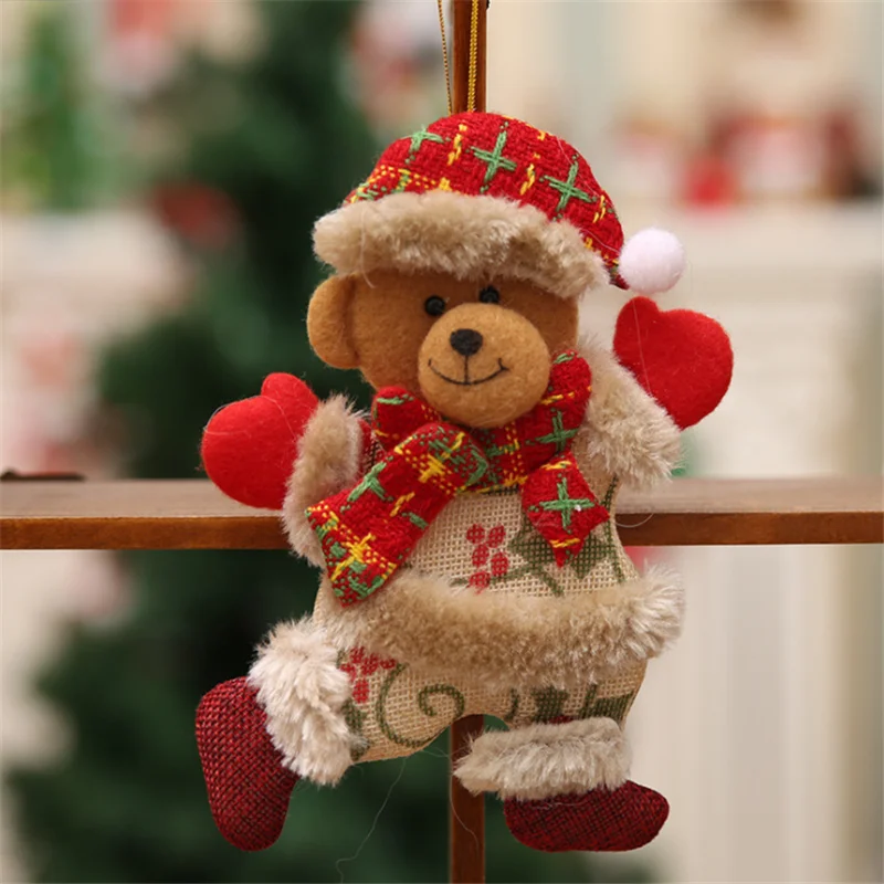 Navidad Рождественское украшение елка и Снеговик висячие украшения подарок Санта Клаус лося игрушка-кукла в виде оленя висячие украшения. Q