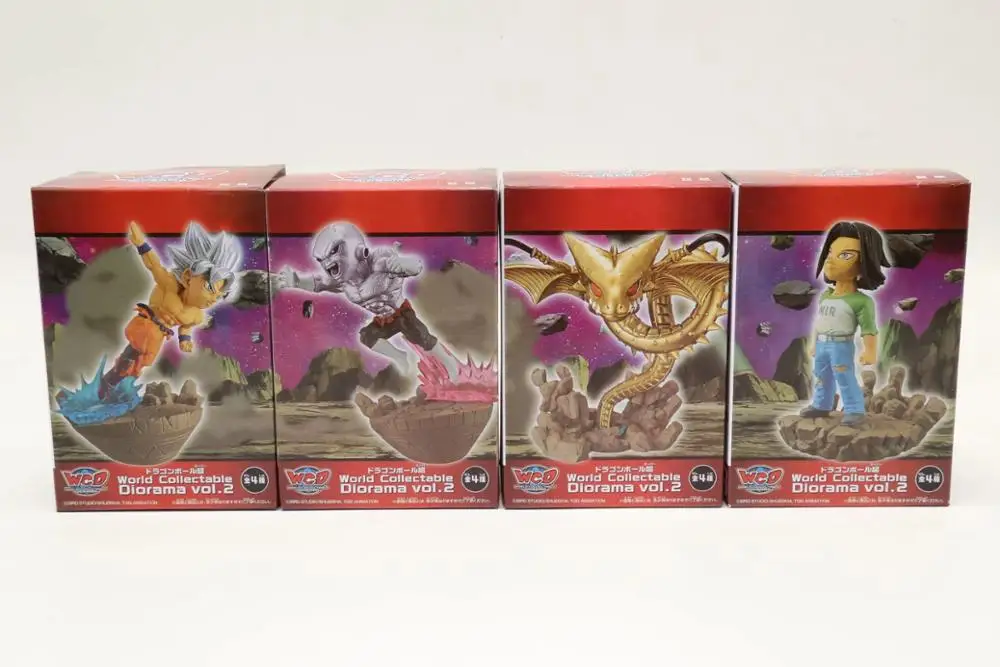 Аниме 10 см 4 шт./компл. Драконий жемчуг Z WCD Сон Гоку Фриза Frieza Shenron Android ПВХ фигурку