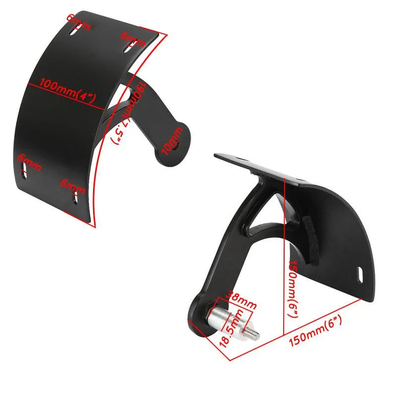 Мотоцикл изогнутый вертикальный боковое Крепление номерного знака держатель