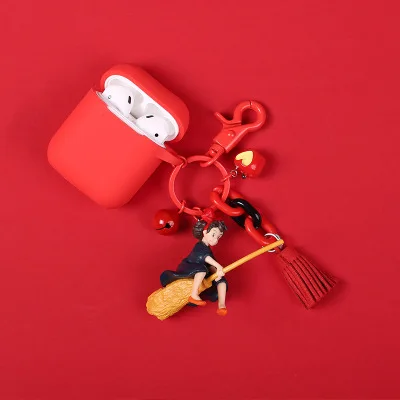 AD-37 Аниме брелок ключи Хаяо Миядзаки ведьмы доставки Apple airpods чехол для ключей мультфильм беспроводные Bluetooth наушники shell - Цвет: AD-37