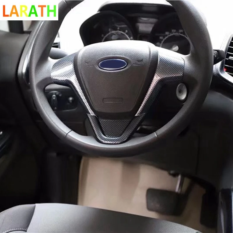 Для Ford ecosport 2013 2017 ABS Пластик/углеродное волокно рулевое колесо с отделкой
