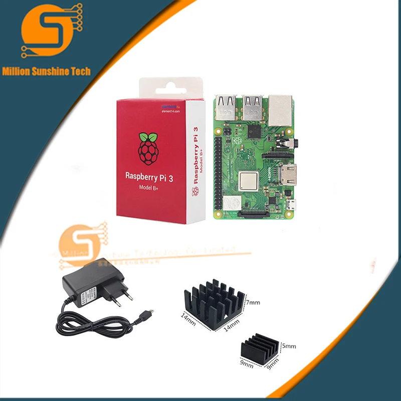

Raspberry Pi 3 Model B + плюс стартовый комплект PI 3 плата + радиатор + 5 В A Питание бесплатная доставка