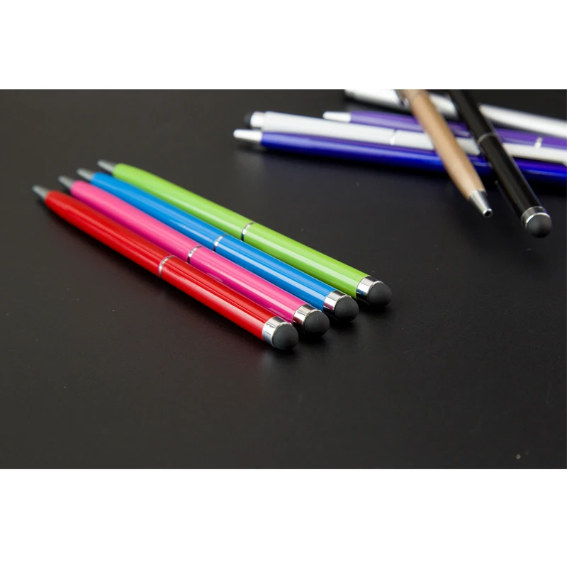 High Quality 10 colors Mini Metal Capacitive Touch Pen Stylus Screen For Mobil Phone Tablet Laptop Built-in Ballpoint 2 in 1 | Электроника