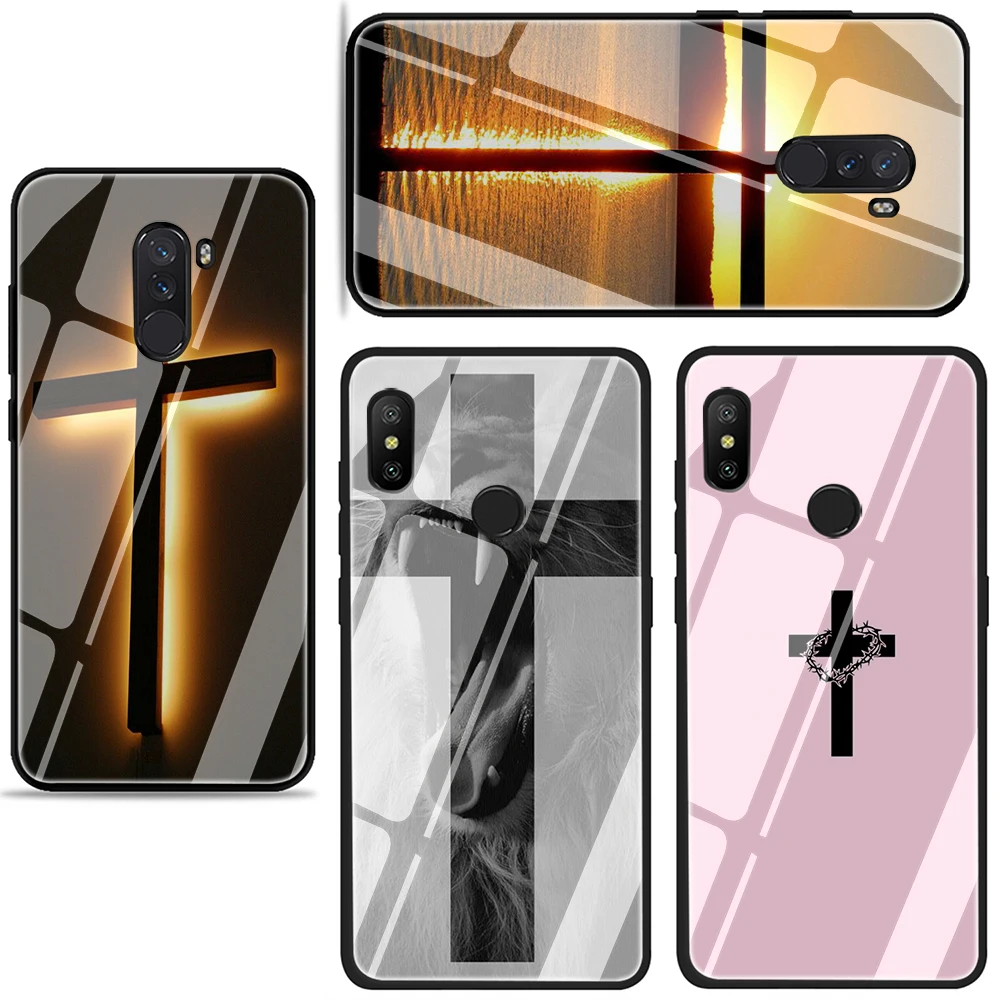 Чехол для телефона из закаленного стекла Bible Jesus Christ Christian Cross Redmi 4X 6A Note 5 6 7 Pro Xiaomi Mi 8