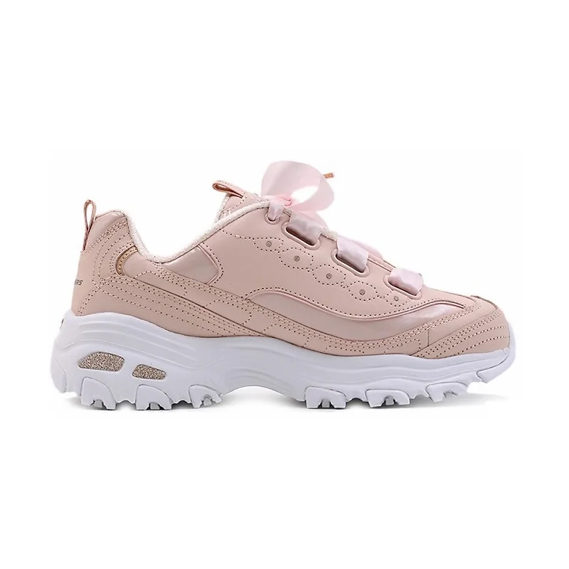 Skechers D'lites/Женская обувь; модная обувь на платформе; цвет розовый; обувь низкого покроя; женские кроссовки; chaussure femme; обувь на не сужающемся книзу массивном каблуке; 11976-LTPK