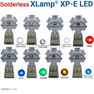 5 шт.лот 3 Вт Cree Solderless XPE XP-E высокомощный светодиодный эмиттер нейтральный белый холодный белый теплый белый красный зеленый синий королевский синий желтый
