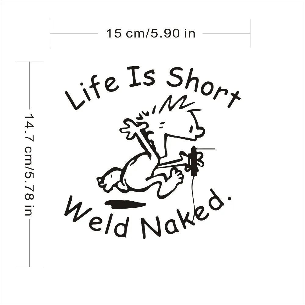 Кузов Машины окно виниловая Автомобильная наклейка жизнь короткая Сварка голый